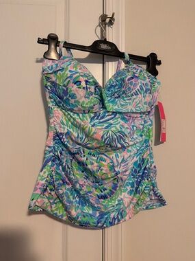 Lilly P flamenco tankini top, shell of a party